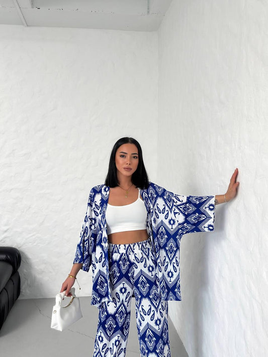 Ensemble Kimono à Motif - ElleChic Clothing